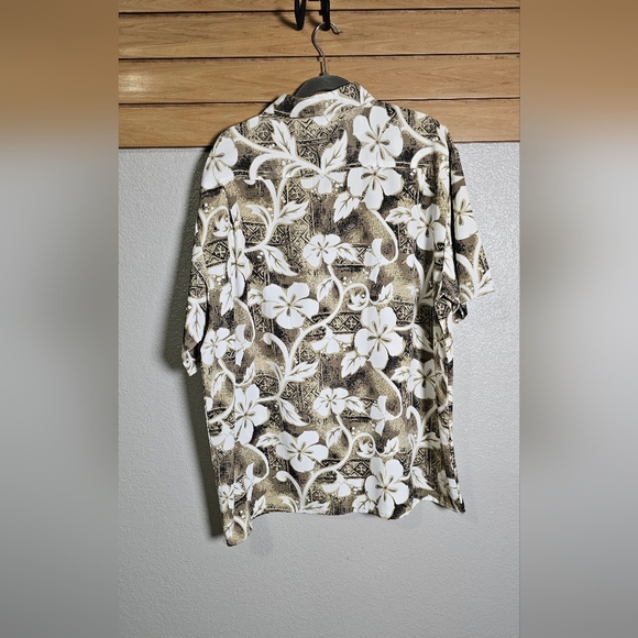 Men's Hawaiian Extreme Gear Short Sleeve Button Up Neutral Color Shirt Size XL - Picture 5 of 13